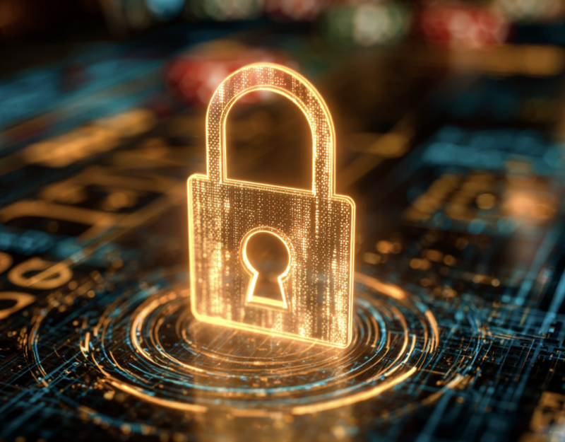 Glowing digital lock for security