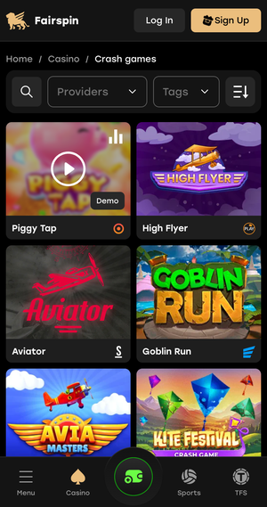 Fairspin Crash Games