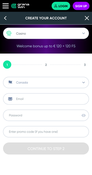 Granawin Create Account
