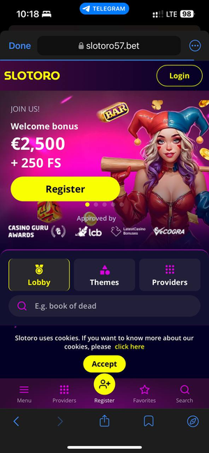 Slotoro Welcome Bonus