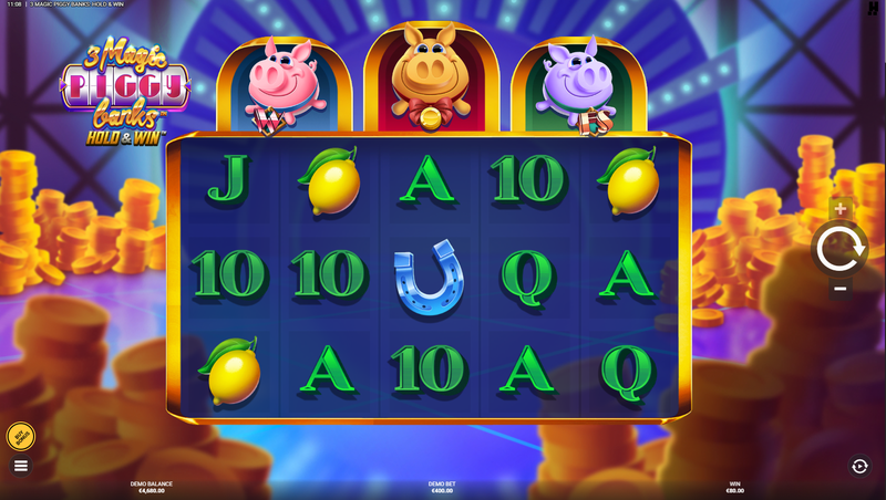 3 Magic Piggy Banks Hold & Win