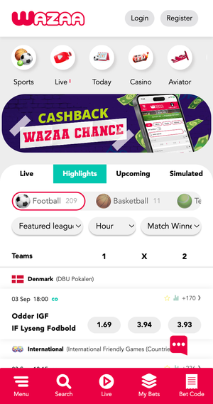 Wazaa Bet Home Page