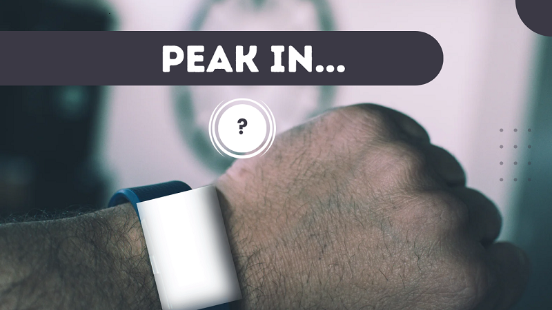 blurred wrist watch to show online casinos’ peak time is unknown.