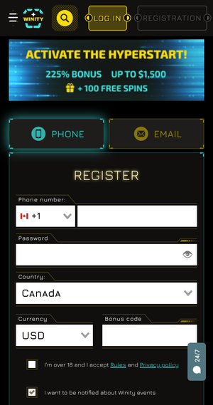 Winity Registration