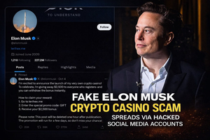 Fake “Elon Musk Crypto Casino” Scam Spreads via Hacked Social Accounts