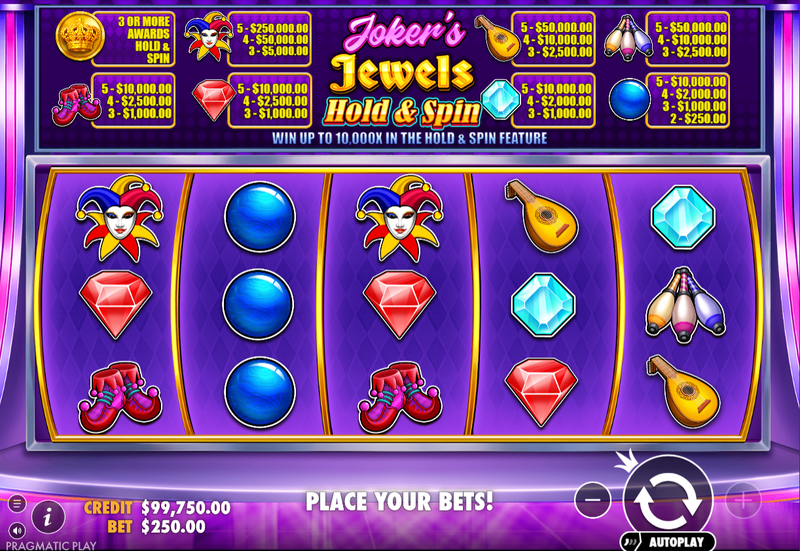 Jokers Jewels Hold & Spin