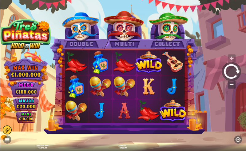 Tres Pinatas Hold & Win